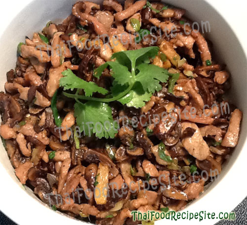 Pork with Ginger and Mushrooms